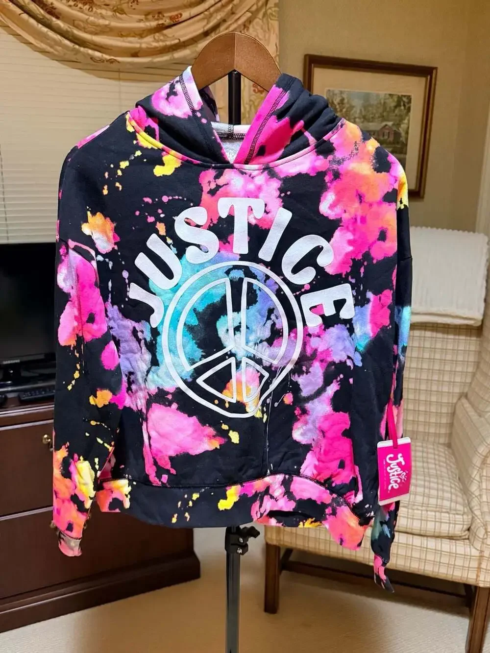 Justice Girls Black Tie Dye